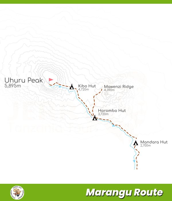 Marangu Route map