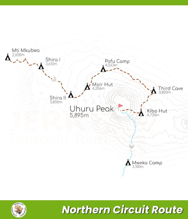 Northern Circuit Route map
